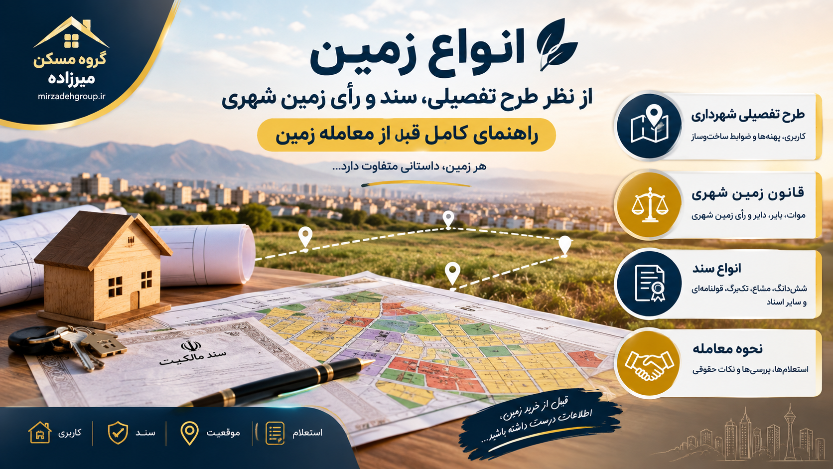 انواع زمین از نظر طرح تفصیلی، رأی زمین شهری و سند